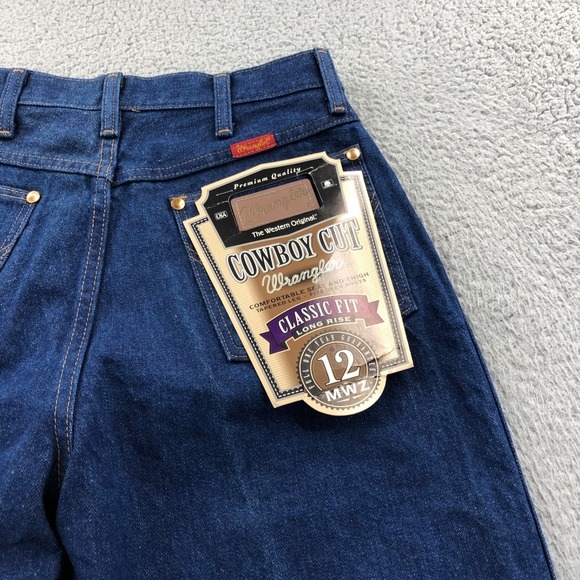 Wrangler Denim - Vintage Wrangler Jeans Womens 12 (Fits 29x36) 90s Cowboy Cut Blue Denim USA MADE